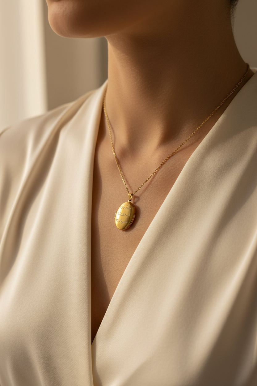 Collier médaillon personnalisé avec photo – Bijou souvenir à ouvrir