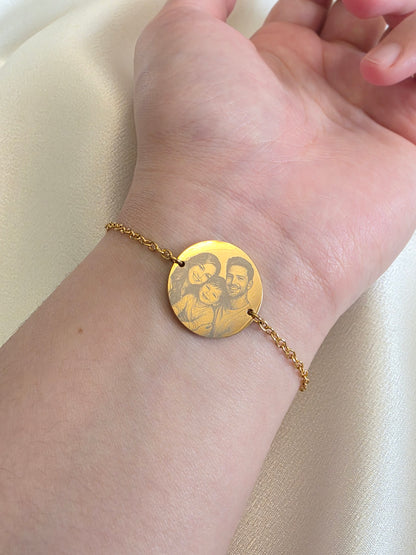 Bracelet personnalisé avec photo gravée