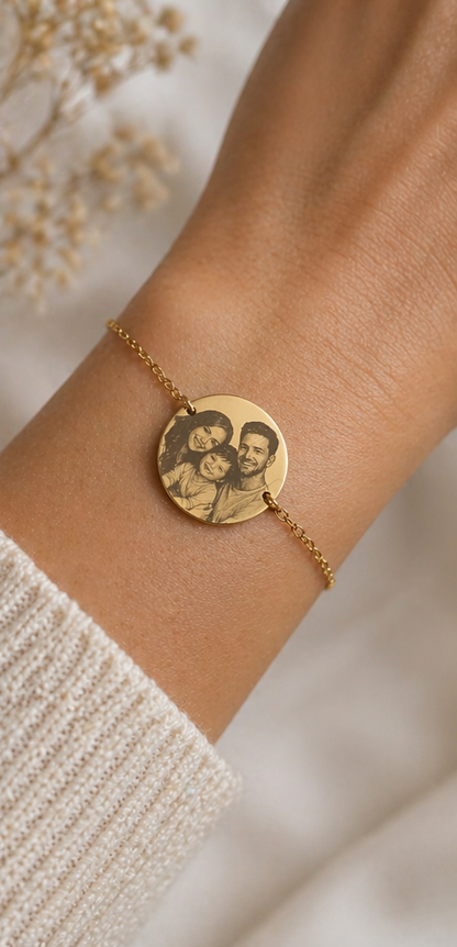 Bracelet personnalisé avec photo gravée