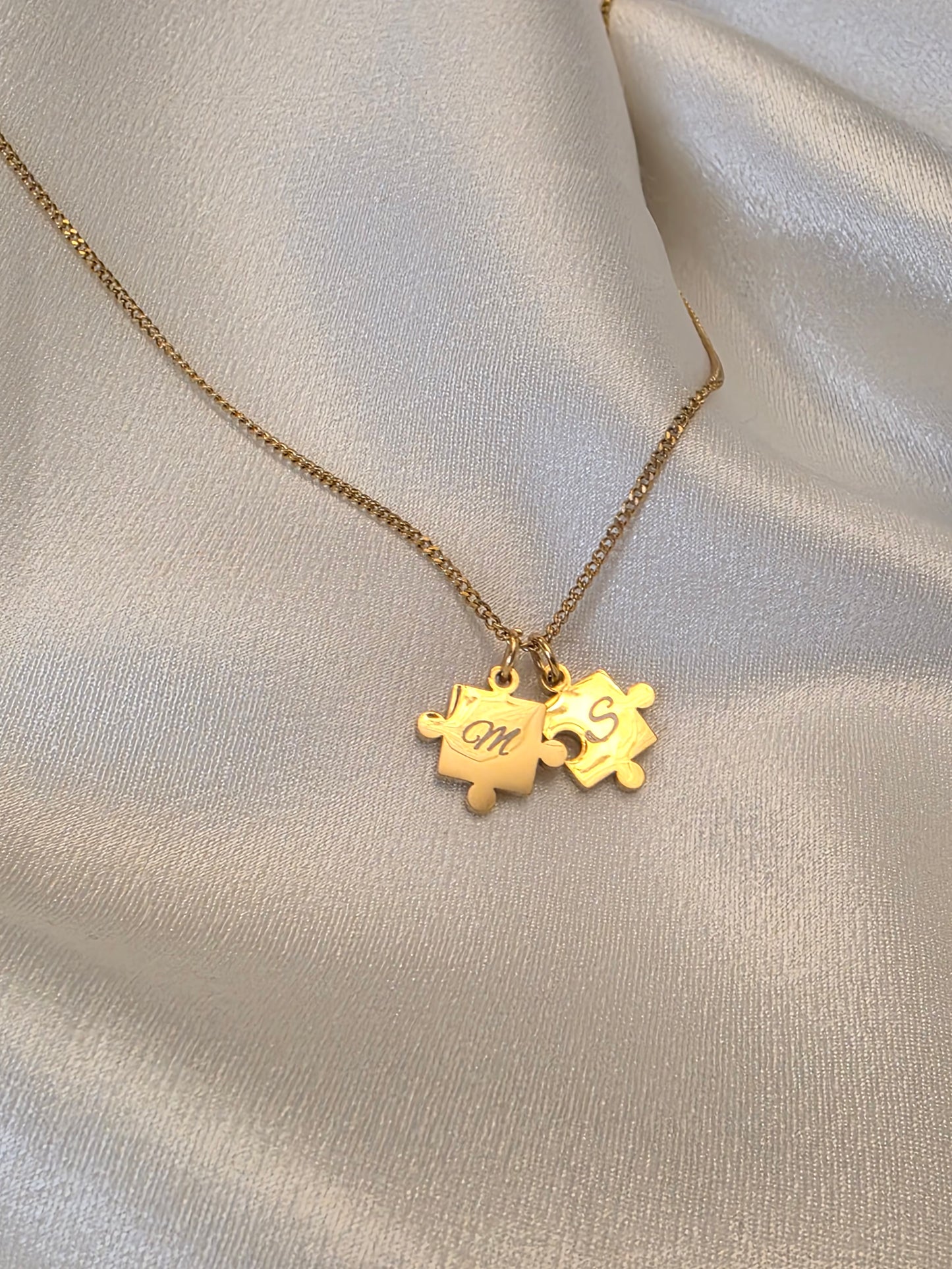 Collier puzzle personnalisé- gravure laser