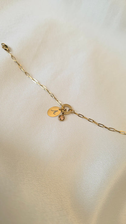 Bracelet médaille ovale - gravure laser
