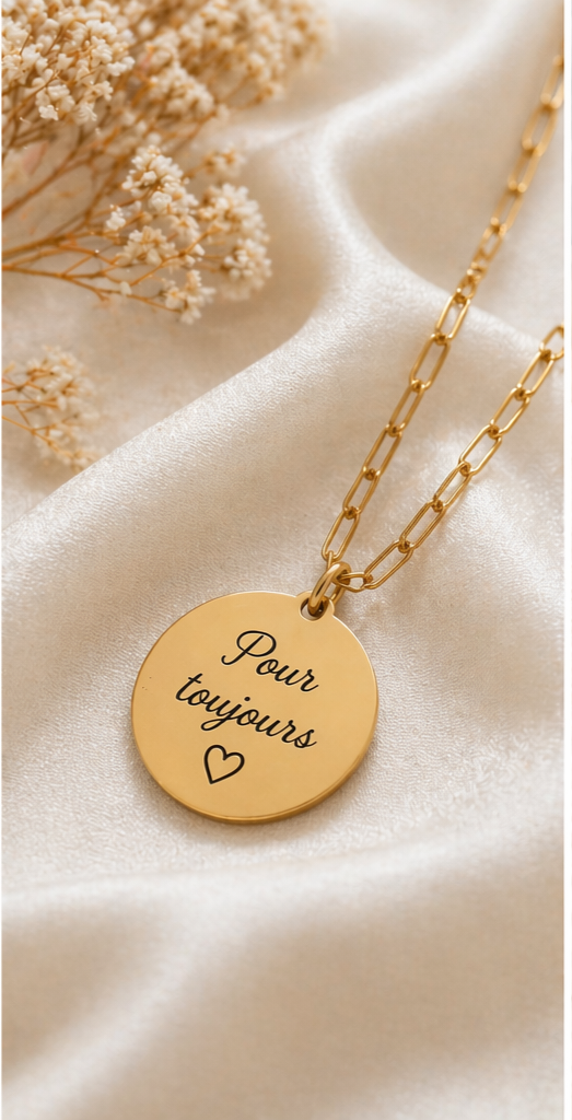 Collier personnalisé avec photo gravée – Bijou souvenir unique