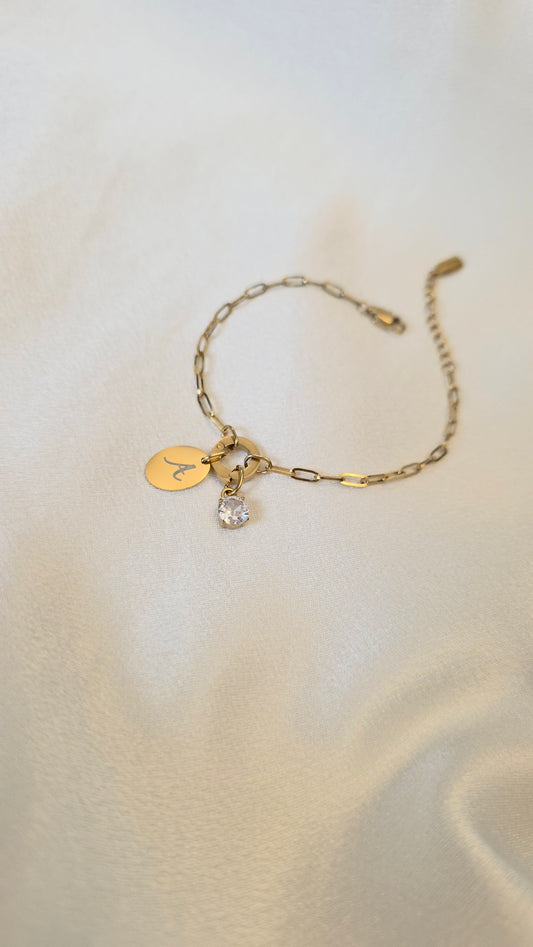 Bracelet médaille ovale - gravure laser