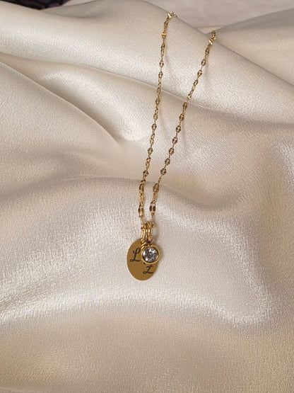 Collier Medaille Ovale personnalisé - gravure laser