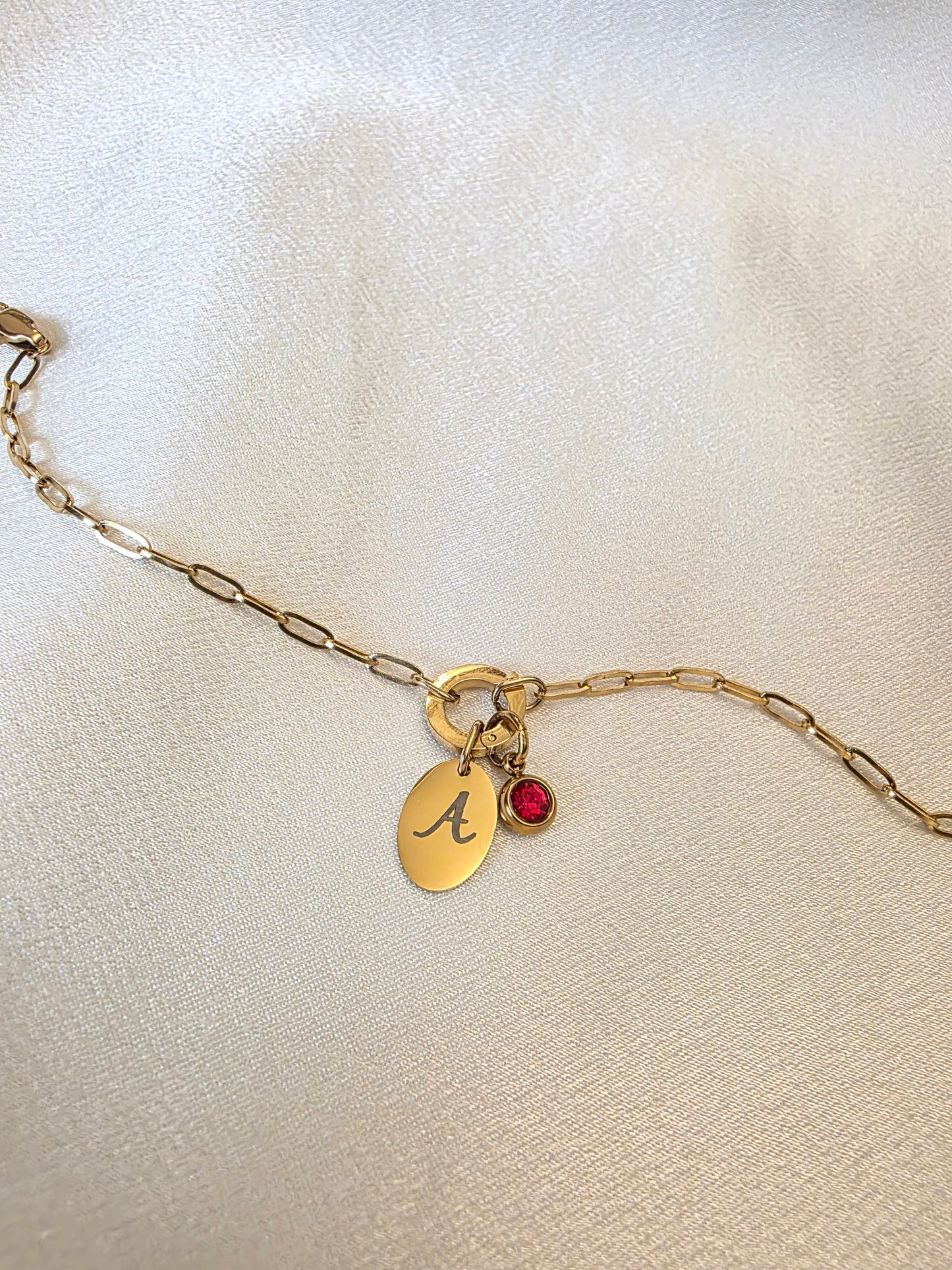 Bracelet médaille ovale - gravure laser